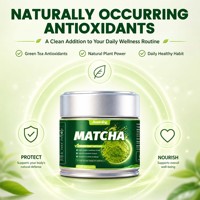 Poudre de Matcha Premium de Qualité Cérémoniale avec Thé Vert en Vrac, Personnalisable OEM, Marque Privée en Boîte Métallique pour Boissons et Énergie