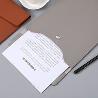 Carpeta de Documentos A4 de Cuero PU al por Mayor, Organizador de Archivos Premium para Oficina, Bolsa de Documentos de Gran Capacidad, Regalo Empresarial