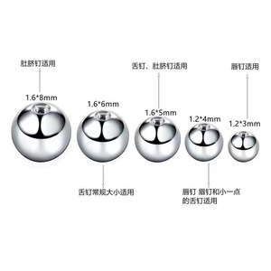 Stainless <b>Steel</b> <b>Ball</b> Piercing Jewelry 1.2mm 31.2mm 41.6mm 51.6mm 61.6mm 8mm DIY Body Jewelry Accessories Unisex - Product Image 5
