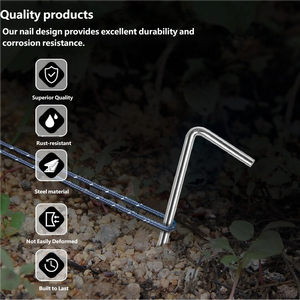 Estacas de Acero Aleado de Zhejiang para Campamentos y Toldos de Jardín - Decoraciones Seguras para Exteriores de Navidad y Festividades - Product Image 4