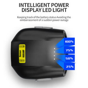 Lampe frontale LED Qimai 2000 mAh rechargeable, réglable, portable, éclairage extérieur avec chargement USB pour l'entretien - Product Image 3