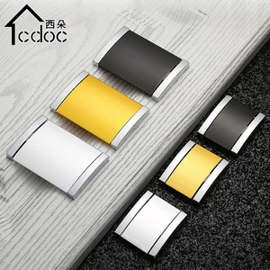 Icdoc Concealed Cabinet Handles Zinc Alloy Minimalist Flat Design For <b>Drawer</b> Door Furniture Hardware - Product Image 1