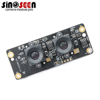 Module de caméra USB personnalisé CMOS OG02B10 faible luminosité 2MP à mise au point fixe, double objectif 72,4 degrés pour Windows Linux Android