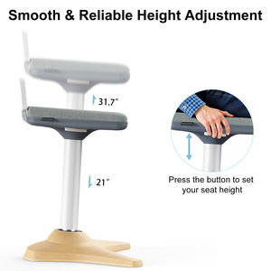 เก้าอี้สำนักงานเก้าอี้โยกเยกตามหลักสรีรศาสตร์สำหรับผู้ใหญ่เก้าอี้ที่นั่งแบบแอคทีฟปรับความสูงได้ (22 "-31.9") สำหรับโฮมออฟฟิศ - Product Image 4