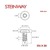 Acier inoxydable 304 316 Vis tournevis Torx de sécurité Tête fraisée Tête de bouton Tête plate Goupille centrale Taille métrique M6 M8 M10 M12