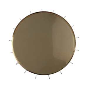 Vassoio Decorativo Rotondo in Metallo con Anelli in Acrilico, Centrotavola Moderno e Glamour per Casa, Comodino e Tavolino da Caffè - Product Image 6