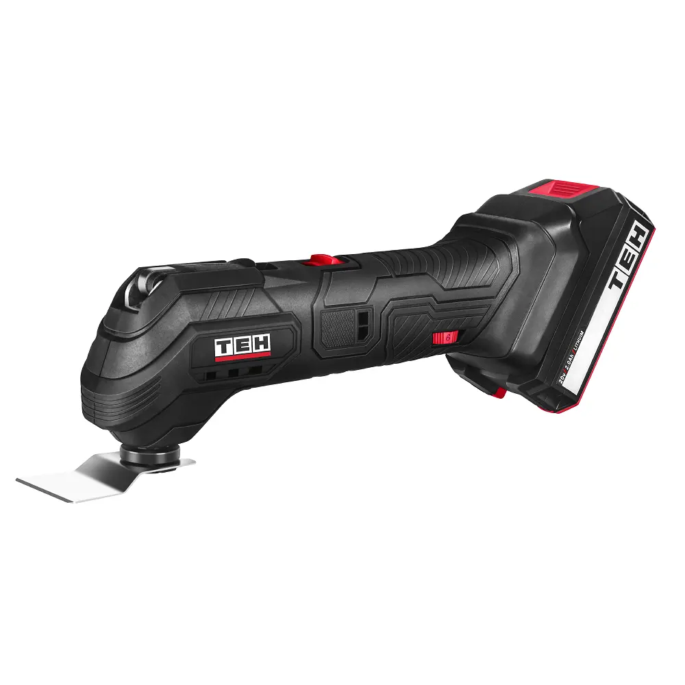 TEH Variable Speed 3 Degree Oscillation Angle 20V Battery Cordless Oscillating Multi Tool For Wood Cutting Sanding