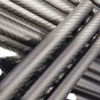 Tube carré en fibre de carbone haute résistance 20x20mm 25x25mm, enroulé, pour châssis de voiture, composants de suspension de course