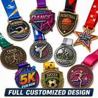 Volledig gepersonaliseerde teammedaille van zinklegering met logo-ontwerp, op maat gemaakte sportmedailles voor groeps-evenementen, competities, ceremonies, finishers en kampioenen