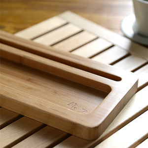 Organizador de Escritorio de Bambú, Caja de Almacenamiento Rectangular de Madera para Material de Oficina y Teléfono Móvil - Product Image 1