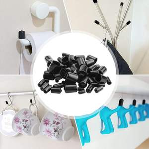 Embouts ronds en caoutchouc Protecteurs flexibles de filetage en vinyle Manchon en caoutchouc Embouts de boulon noir pour <span class=keywords><strong>tube</strong></span> métallique Boulon de tige - Product Image 4