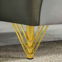 Pata de sofá de muebles cónicos de Metal dorado moderno para sala de estar dormitorio para diseño recto oblicuo de hierro