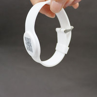 Bracelet RFID en Silicone Étanche et Ajustable pour Contrôle d'Accès, Bracelet en Silicone Passif pour Paiement NFC