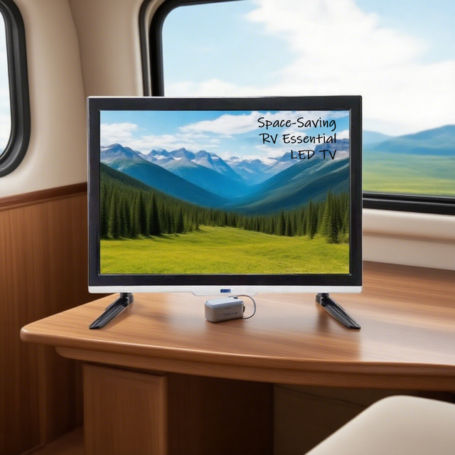 Factory Direct 22-Inch HD Flat Screen LED TV Portable for RV Kitchen & Living Room