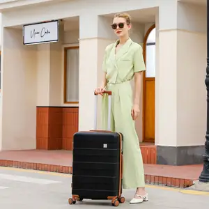 定制豪华行李箱4轮5件旅行包旅行风格手推车户外旅行行李包套装