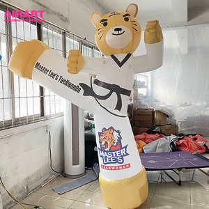 Mascotte de tigre en forme personnalisée, thème karaté, ballon gonflable à LED, éclairage, <span class=keywords><strong>taekwondo</strong></span> - Product Image 2