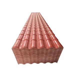 Azulejos De plástico impermeables para techo, lámina De resina sintética De 3 capas, Telha De PVC, ASA Colonial