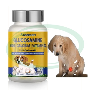 Ausreson OEM động vật Glucosamine máy tính bảng cho chó mèo 60 máy tính bảng với <span class=keywords><strong>MSM</strong></span> canxi & vitamin D3 khớp xương sức khỏe bổ sung - Product Image 1