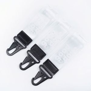 Printed Transparent PVC Plastic Jelly White Short <b>Lanyard</b> with Custom Logo - Product Image 2