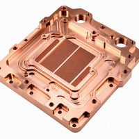 Plaque d'échange thermique à micro-canaux en cuivre T2 usinée sur mesure par CNC pour module de contrôle thermique haute puissance