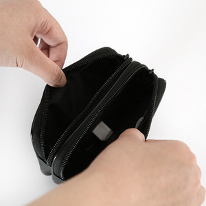 Alta calidad de cuero genuino negro Cartera de piel de <span class=keywords><strong>oveja</strong></span> tarjeta bolso cartera - Product Image 4