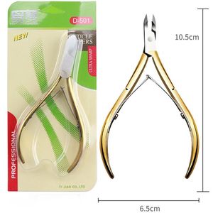 Venta al por mayor de fábrica, suministros para el cuidado de las uñas, herramientas de eliminación de piel muerta de buena calidad, cortaúñas dorado, tijeras afiladas y fáciles de usar para cutículas - Product Image 6