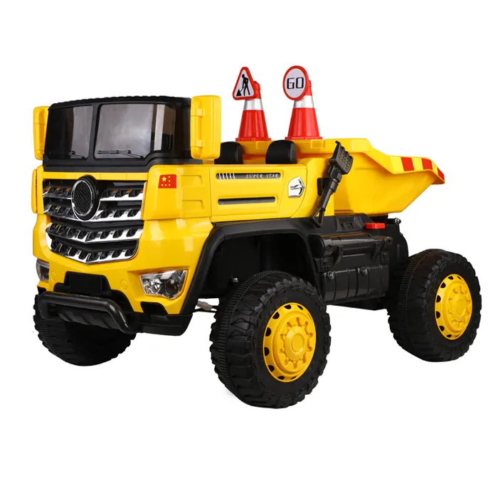 New Kids Ride-On Engineering Vehicle Unisex 12V Electric Tractor Double Pedal Motor MP3 Function ABS Leather Seat Ages 2-4 Years