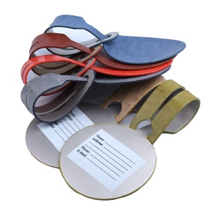 Meetee L-S027 8*22.5cm DIY Luggage Accessories <strong>Tag</strong> Custom Colorful PU Leather Round <strong>Travel</strong> Baggage Bag <strong>Tag</strong> - Product Image 3