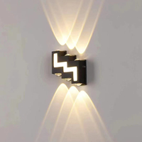Lampe murale LED extérieure et intérieure populaire, éclairage haut et bas, IP65, en aluminium, décorative, pour hôtel et chambre à coucher