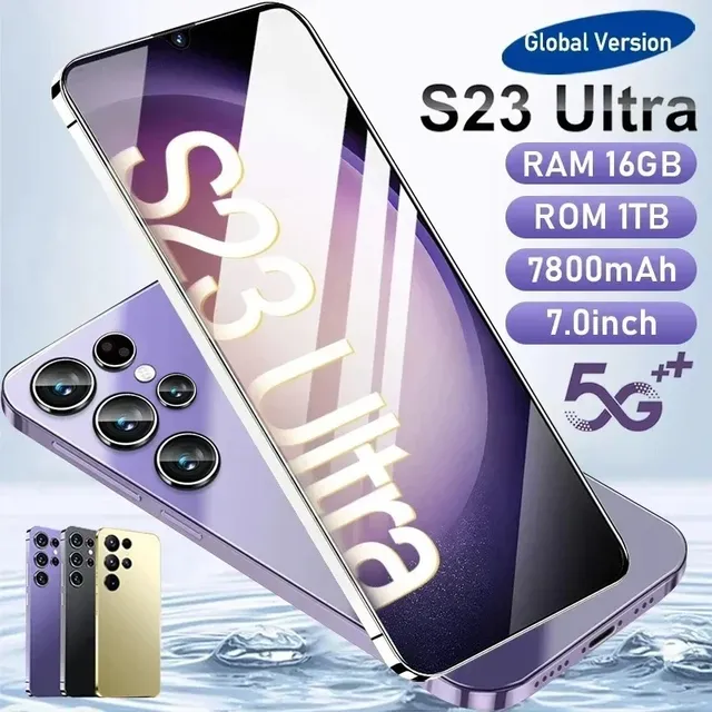 S23 ultra Cellphone Wholesale Store S23 Ultra Smartphone Global Version 16G+1TB 7800mAh 108MP 4G/5G Network Cellphone