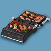 Turquie coréen maison petite cuisine grille-pain appareils Kebab Steak Machine Contact grilles en acier inoxydable brossé gril électrique