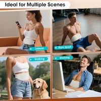 Cinturón Masajeador Térmico para Cintura, Tonificador Abdominal ABS para Ejercicios de Vientre, Espalda Baja y Abdomen