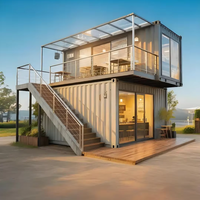 Villa conteneur de luxe entièrement personnalisée, en kit, avec panneaux sandwich, pour usage résidentiel, bureau, atelier ou hôtel