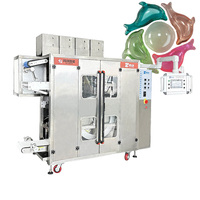 Machine de fabrication de dosettes de détergent à 5 compartiments entièrement automatique avec film hydrosoluble, contrôle PLC, emballage en sachets, remplissage et scellage de liquides