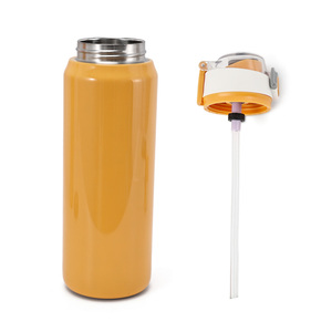 Termo de botella de agua potable con aislamiento al vacío de acero inoxidable personalizado de 550ml, 750ml, <span class=keywords><strong>1000ml</strong></span>, con boquillas dobles y Asa - Product Image 3