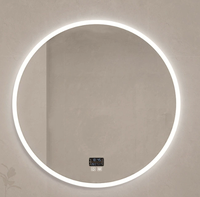 Miroir Mural Décoratif au Design Moderne pour Maison, Hôtel, Salon - Grand Miroir Intelligent Demi-Lune avec Lumière LED