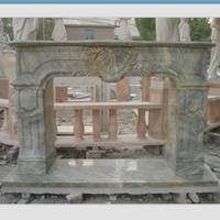 Installation autoportante décorative antique moderne de bordure de cheminée en pierre de marbre pour des villas
