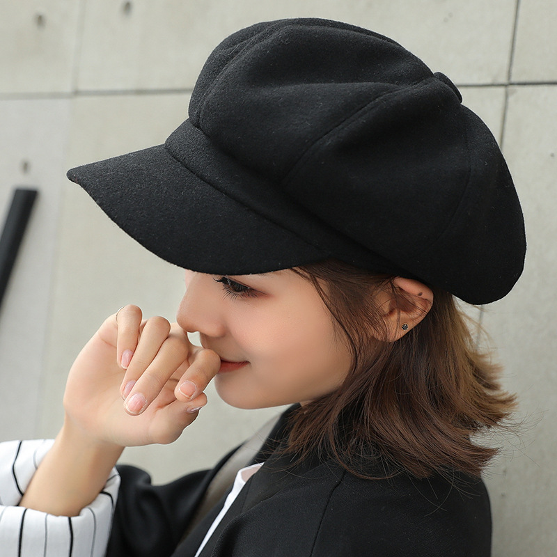 Superora Donne Berretto Newsboy Cappello Baker Berretto Piatto con Visiera Cappelli Lana Autunno Primavera Inverno