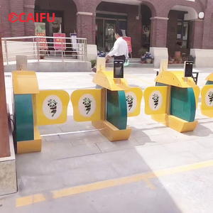 Barrière de contrôle d'accès piétonnier à portail battant, fabrication directe d'usine, avec reconnaissance faciale et lecture de carte pour les parcs et les zones panoramiques - Product Image 1