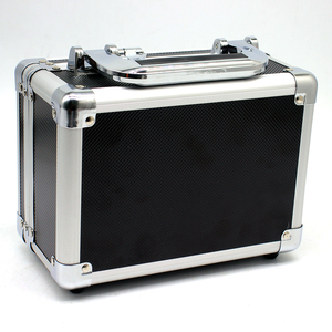 Portable Light Weight Easy Carrying Customized Wave Foam Inside Small Black Aluminum Carrying <strong>Case</strong> - Product Image 4