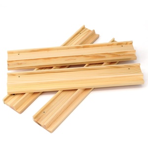 Ensemble de 4 supports de jeu de Mahjong en bois de pin massif de 19 pouces, faits à la main, avec pousseurs magnétiques - Product Image 1
