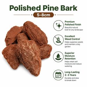 Nouvelles copeaux de bois de pin poli, 5-8 cm, grands morceaux sans éclats, pour aménagement paysager décoratif, paillis de sol et <span class=keywords><strong>allées</strong></span> extérieures - Product Image 2