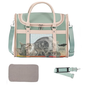 Transportadora Cuadrada Clásica Personalizada para Perros y Gatos, Aprobada por Aerolíneas, Bolsa de Viaje Transpirable para Debajo del Asiento con Ventilación de Malla - Product Image 3