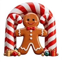 Patung Seni Maskot Natal Bertema Cinta Ramah Lingkungan dari Fiberglass untuk Luar dan Dalam Ruangan, Warna dan Ukuran Dapat Disesuaikan