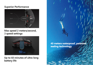 Scooter Subacuático Inteligente Navbow 2025 con Cámara de Acción, Pantalla OLED, Resistente al Agua hasta 40 Metros, para Deportes Acuáticos - Product Image 3