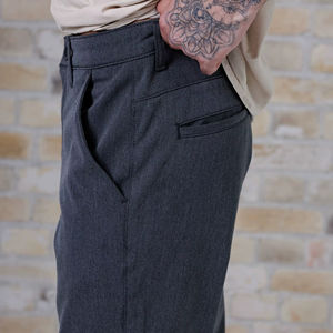 <b>Men</b> Straight Chino Pants Black Casual 100% Cotton <b>Elastic</b> <b>Waist</b> Fall Winter <b>Trousers</b> - Product Image 1
