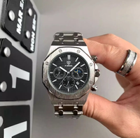 Montre à quartz pour homme entièrement automatique, multifonction, phase de lune, trois aiguilles, six aiguilles, bracelet en acier, marque suisse, neuve