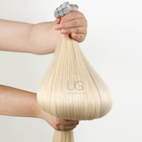 U Glamour Extensions de cheveux naturels à bandes adhésives invisibles, double tirage, couleur brun chocolat, importées de Corée, très demandées pour salons