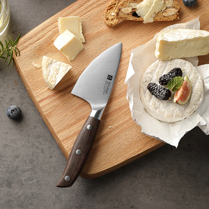 Xinzuo มีดหั่นชีสดีไซน์ใหม่ขนาด3.5นิ้วมีดทำครัวสแตนเลสสตีลจากเยอรมันด้ามไม้จันทน์สีแดงคมมีดทำครัวที่ทนทาน - Product Image 4