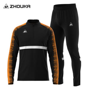 Herstelleranfertigung 1/4 Reißverschluss Fußball-Trainingsanzüge <span class=keywords><strong>2</strong></span>-teiliges Set für Herren Sportbekleidung Unisex Jogger Fußball-Trainingsjacke - Product Image 2